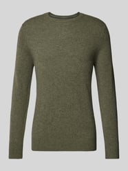 Gebreide pullover met ribboorden van Christian Berg Men Groen - 29