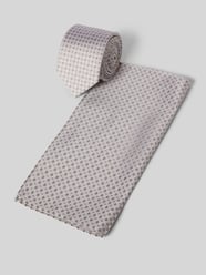 krawat i poszetka w zestaw z jedwab od Prince Bowtie - 34