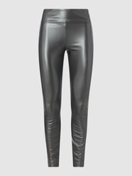 Leggings in Leder-Optik Modell 'Estelle' von Wolford Grau / Schwarz - 41