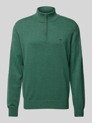 Gebreide pullover met schipperskraag van Fynch-Hatton Groen - 33