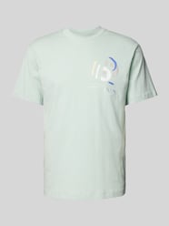 Relaxed Fit T-Shirt mit Label-Print von Tom Tailor Denim Blau - 36