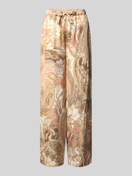 Spodnie materiałowe z wiskozy ze wzorem paisley model 'Pia' od monari - 25