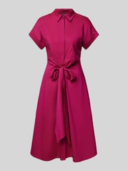 Midi jurk met strikdetail, model 'HAKAN' van Lauren Ralph Lauren Fuchsia - 29