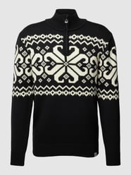 Strickpullover mit kurzem Reißverschluss Modell 'Falkeberg' von Dale of Norway Schwarz - 19
