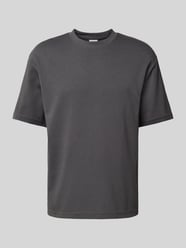 Relaxed fit T-shirt met ronde hals, model 'OSCAR' van SELECTED HOMME Grijs / zwart - 34