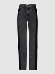 Jeansy z wysokim stanem z farbowanego denimu od Calvin Klein Jeans Czarny - 43