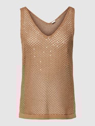 Tanktop in gebreide look van s.Oliver BLACK LABEL Bruin - 31
