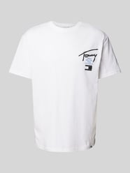 Regular Fit T-Shirt mit Label-Print von Tommy Jeans Weiß - 9