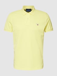 Regular Fit Poloshirt mit Label-Stitching von Gant Gelb - 25