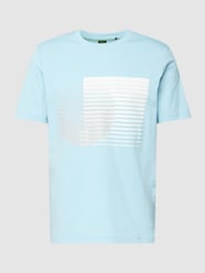 T-shirt met motiefprint, model 'Tee 6' van BOSS Green Blauw / turquoise - 8