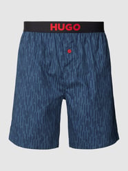 Pyjama-Shorts mit elastischem Logo-Bund Modell 'Hero' von HUGO Blau - 36