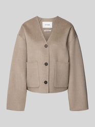 Relaxed Fit Jacke aus reiner Wolle Modell 'Jeneva' von Ivy Oak Beige - 4