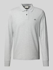 Regular Fit Poloshirt mit Label-Stitching Modell 'SHIELD' von Gant Grau - 6