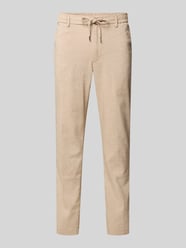 Modern fit straight leg broek van linnenmix model 'KANE1' van BOSS Beige - 13
