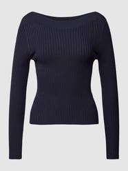 Shirt met lange mouwen in riblook, model 'Rippe' van s.Oliver RED LABEL Blauw - 19