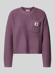Cropped Strickpullover mit Brusttasche von Carhartt Work In Progress - 4