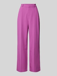 Straight fit stoffen broek met viscose en knoopsluiting van Colourful Rebel Fuchsia - 5