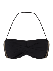 Bikini-Oberteil in Bandeau-Form Modell 'Thalassa' - wattiert von Wolford Grau / Schwarz - 16