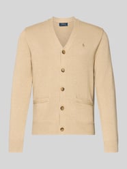 Regular Fit Strickjacke aus reiner Baumwolle von Polo Ralph Lauren Beige - 14