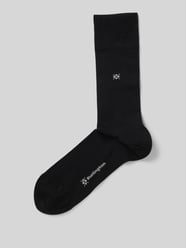 Socken mit Label-Print Modell 'Dublin' von Burlington Schwarz - 33