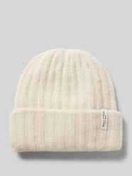 Beanie aus Alpaka-Schurwoll-Mix mit Label-Applikation von Marc O'Polo Beige - 36