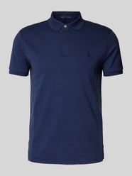 Custom Slim Fit Poloshirt mit Logo-Stitching Modell 'INTERLOCK' von Polo Ralph Lauren Blau - 7