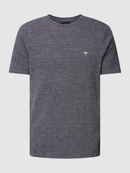 T-Shirt mit Label-Stitching von Fynch-Hatton Blau / Türkis - 36