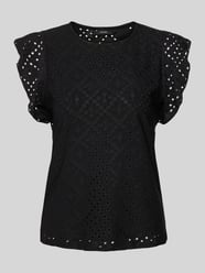 Regular Fit T-Shirt mit Lochstickmuster Muster 'TASSA' von Vero Moda - 48