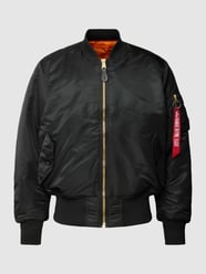 Bomberjacke mit Label-Detail von Alpha Industries Schwarz - 12