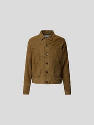 Lederjacke mit Biesen von Officine Générale Grün - 3