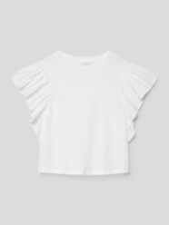 T-Shirt mit Volantärmeln von Mango Weiß - 34