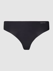 Stringi w jednolitym kolorze z detalem z logo od Calvin Klein Underwear Czarny - 18