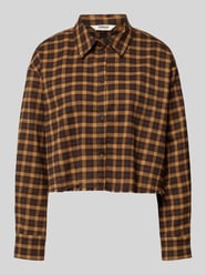 Korte overhemdblouse met ruitmotief, model 'CAT LIFE' van Only - 14