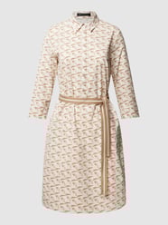 Knielange jurk met all-over motief van Betty Barclay Wit - 27
