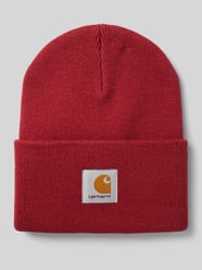 Beanie mit Label-Patch Modell 'ACRYLIC WATCH HAT' von Carhartt Work In Progress Bordeaux - 3