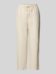 Caprihose aus Leinen mit elastischem Bund Modell 'LINEN' von Mango Beige - 1