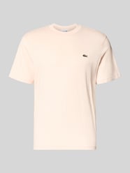 Regular fit t-shirt van puur katoen van Lacoste Fuchsia - 23