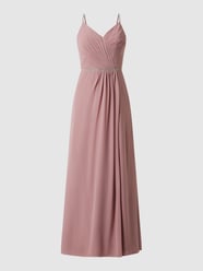 Sukienka wieczorowa z szyfonu od LUXUAR FASHION Fuksjowy - 4