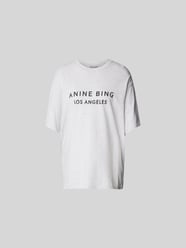 Oversized T-Shirt mit Label-Print von Anine Bing Grau - 2