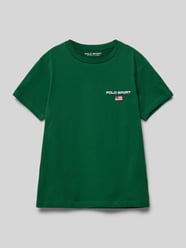 T-shirt met labelstitching van Polo Sport Groen - 11