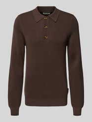 Sweter z dzianiny z kołnierzykiem polo model ‘ABEL’ od Casual Friday - 25