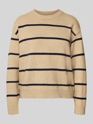 Strickpullover mit Rundhalsausschnitt Modell 'MARINA' von MANGO Beige - 47