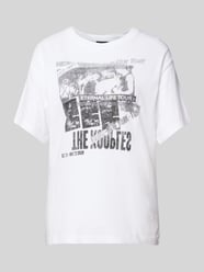 T-Shirt mit geripptem Rundhalsausschnitt von THE KOOPLES Weiß - 8