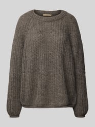 Gebreide pullover met ribboorden van Smith and Soul Bruin - 36