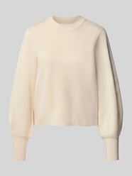Sweter o kroju regular fit z bufiastymi rękawami od Jake*s Collection 'K106-comppleat' od Jake*s Collection - 42