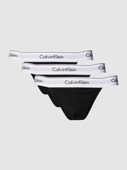 String mit elastischem Logo-Bund Modell 'MODERN' von Calvin Klein Underwear Schwarz - 38