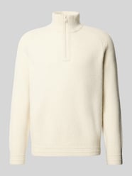 Troyer aus Wolle mit Reißverschluss von BOSS Orange Beige - 35