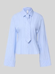 Overhemdblouse van puur katoen met geïntegreerde stropdas van MYON - 10