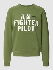 Sweatshirt mit Raglanärmeln von Aeronautica Militare Grün - 44