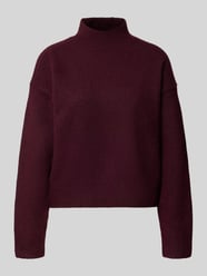 Turtleneck-Pullover mit Woll-Anteil und Rundhalsausschnitt von Neo Noir Bordeaux - 26